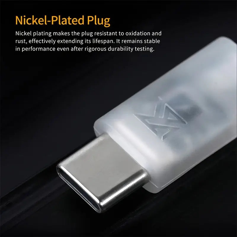 Cable KZ HiFi Chapado en Plata - Conector Tipo C