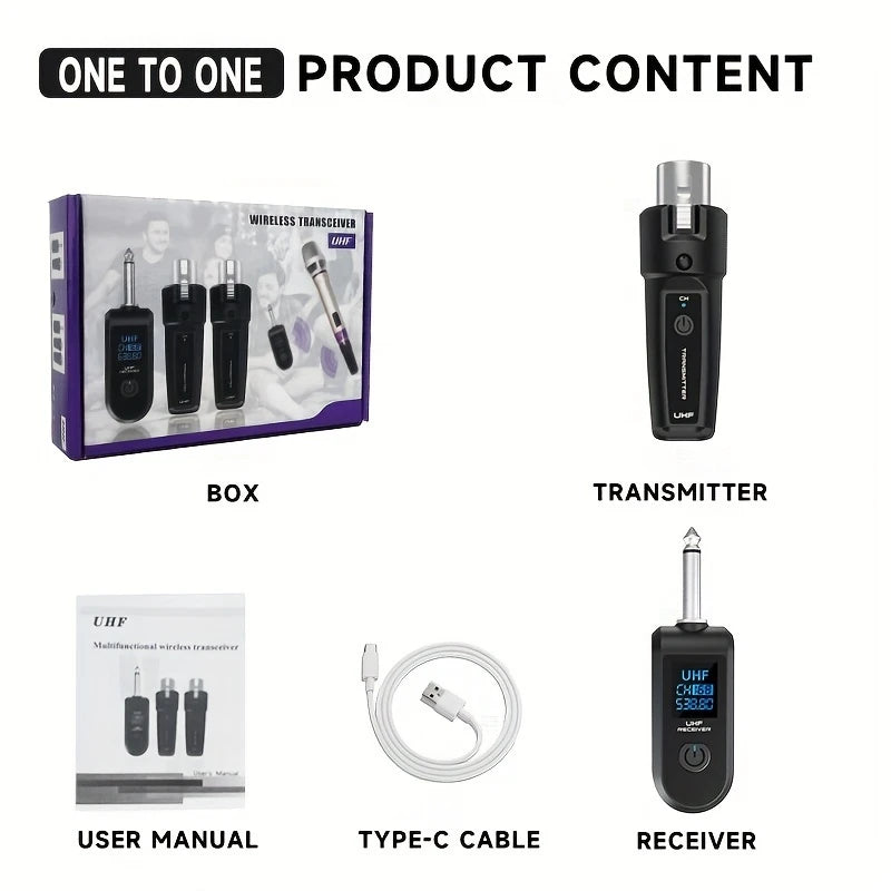 Transmisor y receptor inalámbrico XLR