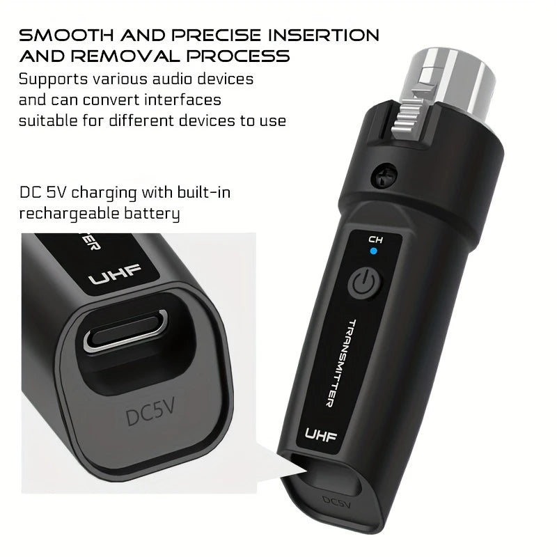 Transmisor y receptor inalámbrico XLR