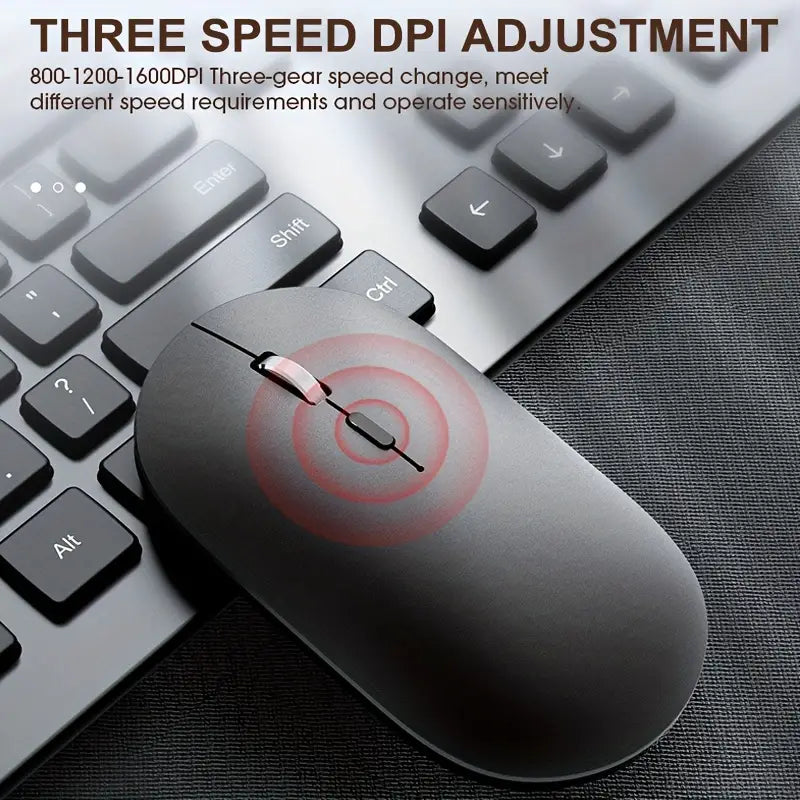 Ratón Inalámbrico Ergonómico y Silencioso