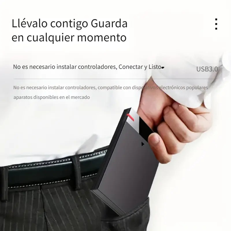 Disco duro externo portátil de 250 GB - Conectividad USB 3.0 de alta velocidad 250GB
