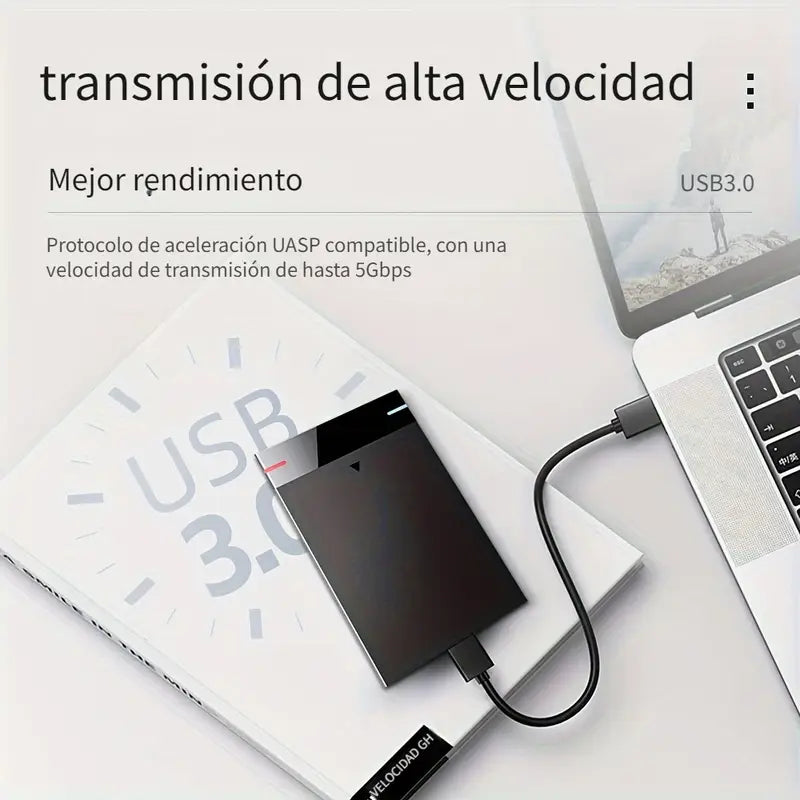 Disco duro externo portátil de 250 GB - Conectividad USB 3.0 de alta velocidad 250GB