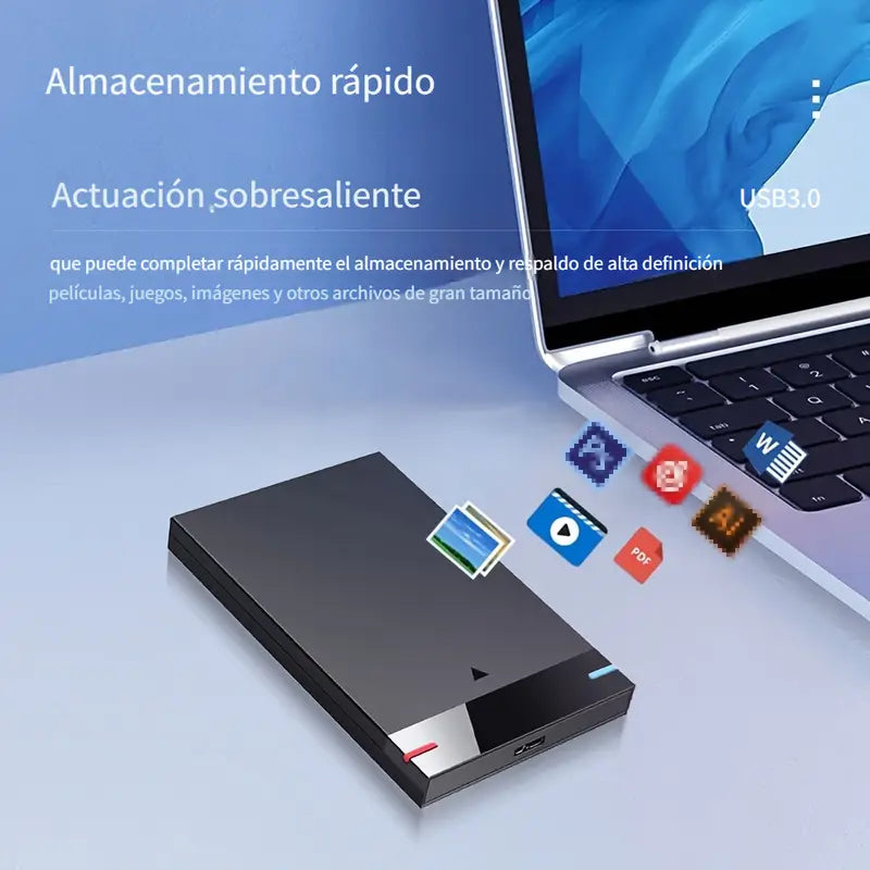 Disco duro externo portátil de 250 GB - Conectividad USB 3.0 de alta velocidad 250GB